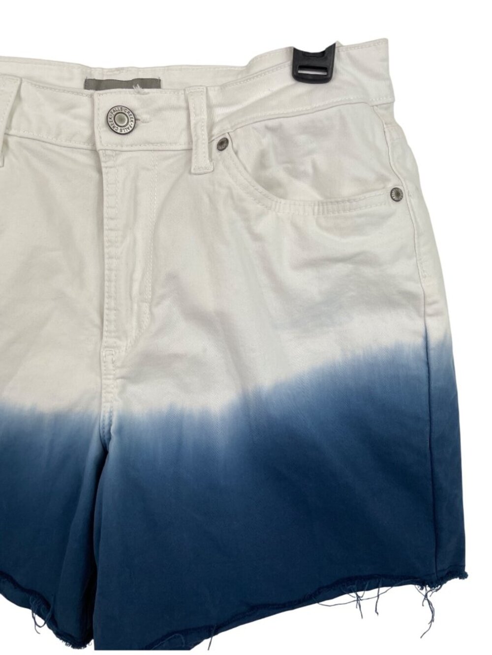 Falls Creek White Blue Ombre Cutoff Jean Shorts Womens Size 8 - Picture 4 of 8